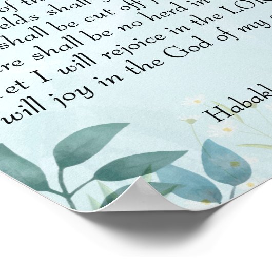 Habakkuk 3:17,18 poster (Hoek)