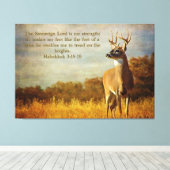 Habakkuk 3:18 Inspirerend Canvas Afdruk (Insitu (Houten vloer))