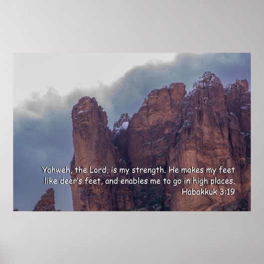 Habakuk 3:19 poster (Voorkant)