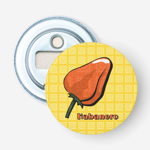 Habanero Chili Pepper Bottle Open Button Flesopener