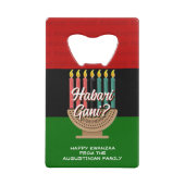 HABARI GANI Kwanzaa Kredietkaart Flessenopener (Achterkant)