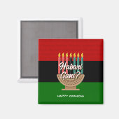 HABARI GANI Kwanzaa Magnet Magneet (Voorkant / Achterkant)