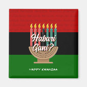 HABARI GANI Kwanzaa Magnet Magneet (Voorkant)