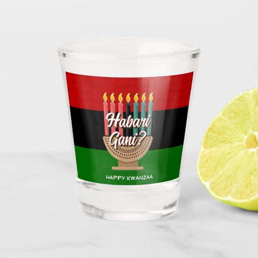 HABARI GANI Kwanzaa Shot Glas (Voorkant)
