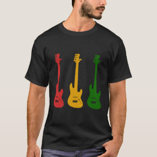 Habb T's Rastafarian Rasta Guitar for Reggae T-shirt