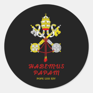 Habemus Papam Paus Leo XIV Christelijk Da P Ronde Sticker