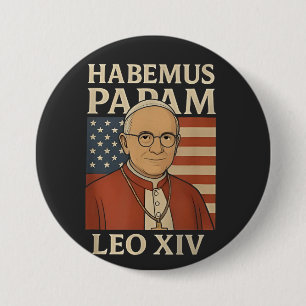 Habemus papam Paus Leo XIV Christelijke kerk Ronde Button 7,6 Cm