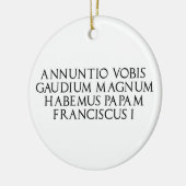 Habemus Papum ornement de Noël (Gauche)