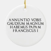 Habemus Papum ornement de Noël (Dos)