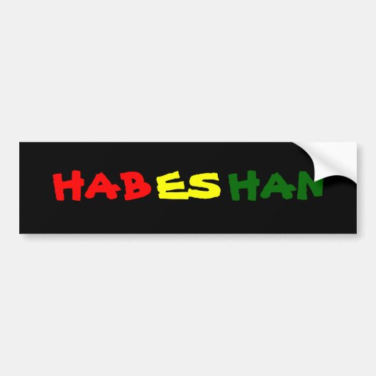 HABESHAN BUMPERSTICKER (Voorkant)