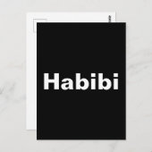 "Habibi" حبيبي één woord minimalisme Briefkaart (Voorkant / Achterkant)