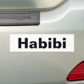 "Habibi" حبيبي één woord minimalisme Bumpersticker (Op auto)