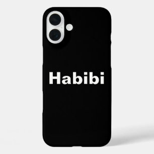 "Habibi" حبيبي één woord minimalisme iPhone 16 Plus Hoesje