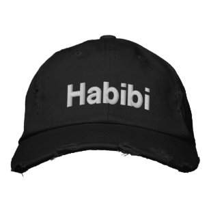 "Habibi" حبيبي één woord minimalisme Geborduurde Pet