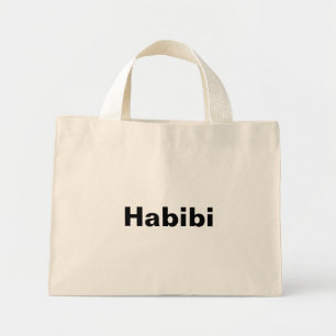 "Habibi" حبيبي één woord minimalisme Mini Tote Bag