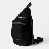 "Habibi" حبيبي één woord minimalisme Sling Bag (Rechterhoek)