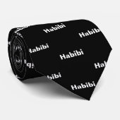"Habibi" حبيبي één woord minimalisme Stropdas (Opgerold)