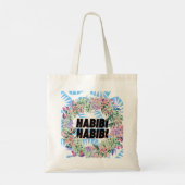 Habibi - aangepaste dubbelzijdige canvas tas (Achterkant)
