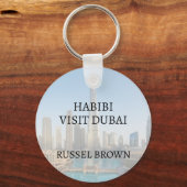 Habibi Come To Dubai Custom Name Travel  Sleutelhanger (Achterkant)