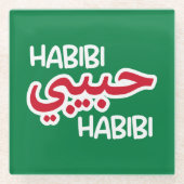 Habibi Glazen Onderzetter (Voorkant)