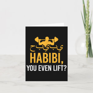 Habibi je tilt zelfs grappige fitness moslim gym H Kaart