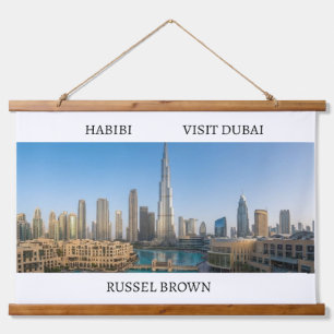 Habibi Kom naar Dubai Moderne Reizen Hangend Wandkleed