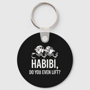 Habibi, tilt u zelfs grappige fitnessmoslim op? sleutelhanger