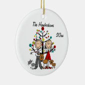 Habillé Couple, Deux Chiens, Ornement Chat (Droite)