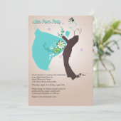 Habillée invitation (bleue) de couples (Debout devant)