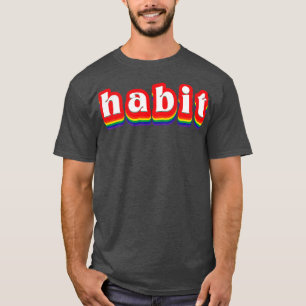 Habit Retro Rainbow Typografie T-shirt