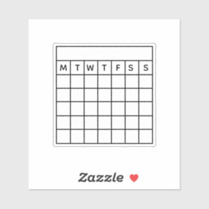 Habit Tracker, Bullet Journal, Maand Grid Kalender Sticker