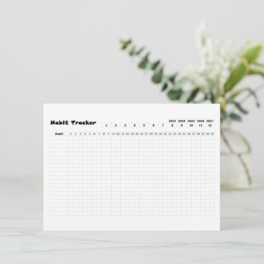 Habit Tracker Kaart (Staand voorkant)