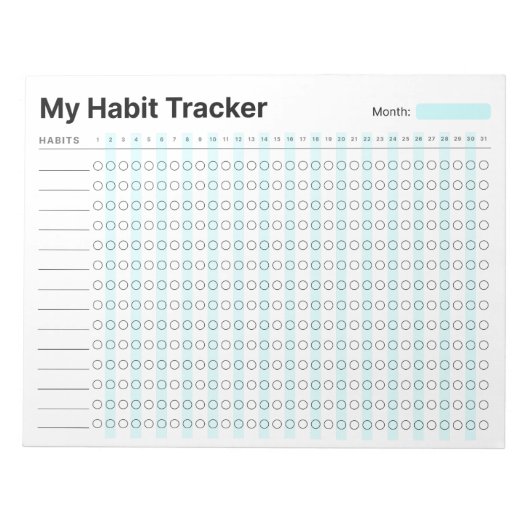 Habit Tracker Notitieblok (Voorkant)