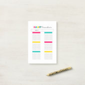 Habit Tracker Planner Journal Post-it® Notes (Op bureau)