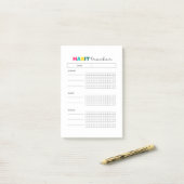 Habit Tracker Planner Journal Post-it® Notes (Op bureau)