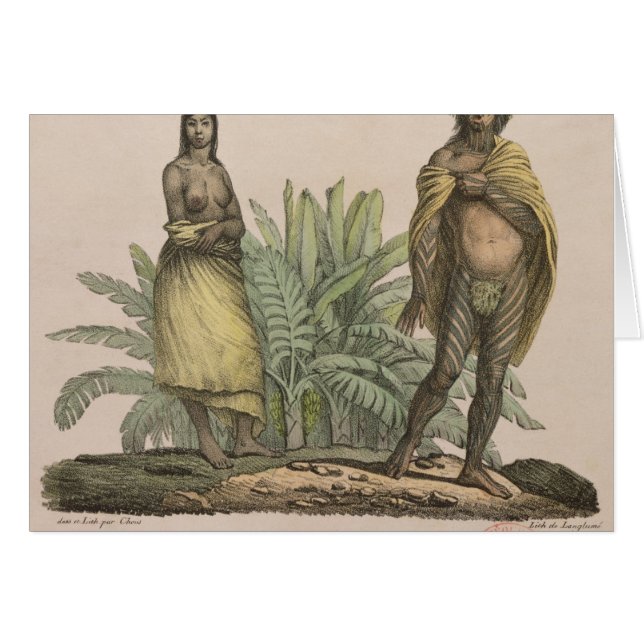 Habitants d'île de Pâques (Devant horizontal)