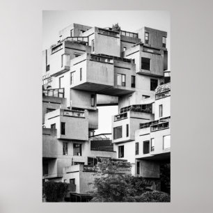 Habitat 67 Monochrome Montreal Poster