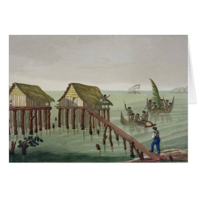 Habitats van de Papu-stam, Rawak, bord 22 voor (Voorkant Horizontaal)