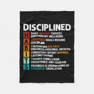 Habits Definitie Motivatie Quote Affirmaties Fleece Deken