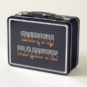 Habitudes Brown en métal sale Lunchbox (Dos)