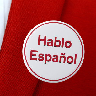 Hablo Español - ik spreek Spaans Ronde Button 5,7 Cm