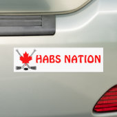 HABS NATION BUMPERSTICKER (Op auto)