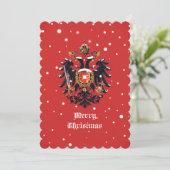 Habsburg "Prettig Kerstfeest" vlak Feestdagenkaart (Staand voorkant)