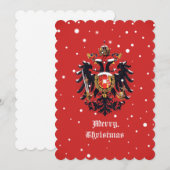 Habsburg "Prettig Kerstfeest" vlak Feestdagenkaart (Voorkant / Achterkant)