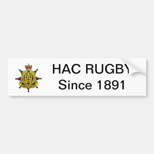 HAC Rugby-Bumpersticker Bumpersticker (Voorkant)