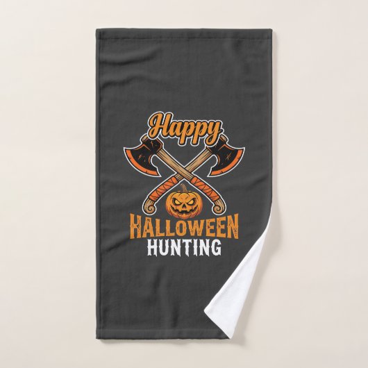 Hache croisée de chasse Halloween Jack O Lantern (Serviette à main)