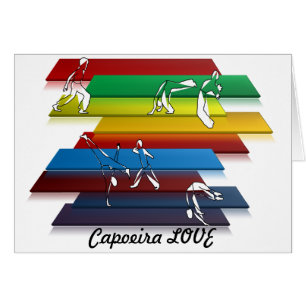 hache d'amour de capoeira d'arts martiaux de carte
