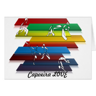hache d'amour de capoeira d'arts martiaux de carte