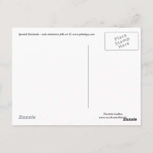 Hacienda - carte postale (Dos)