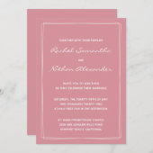 Hacienda Roos Minimalist Wedding Invitation (Voorkant / Achterkant)